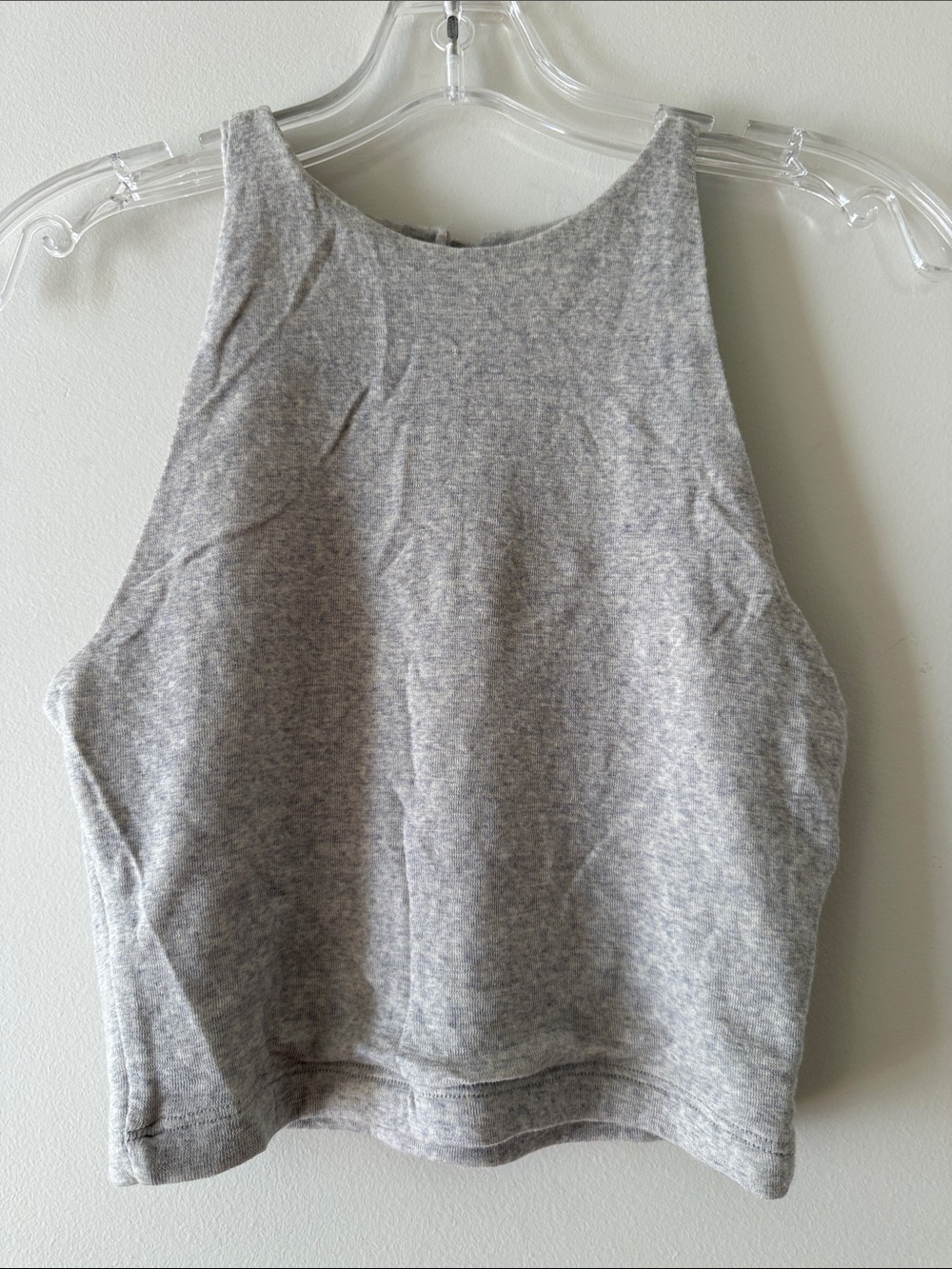 Kookai Heather Gray Wool Cropped Tank